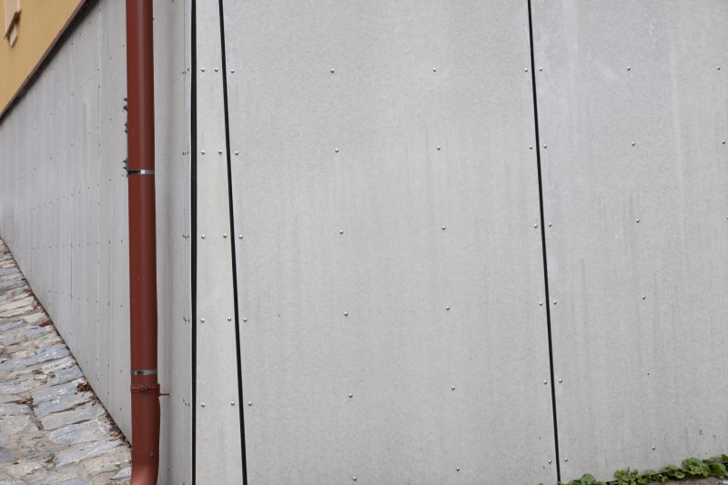 Fiberboard Siding with Decorative Trim